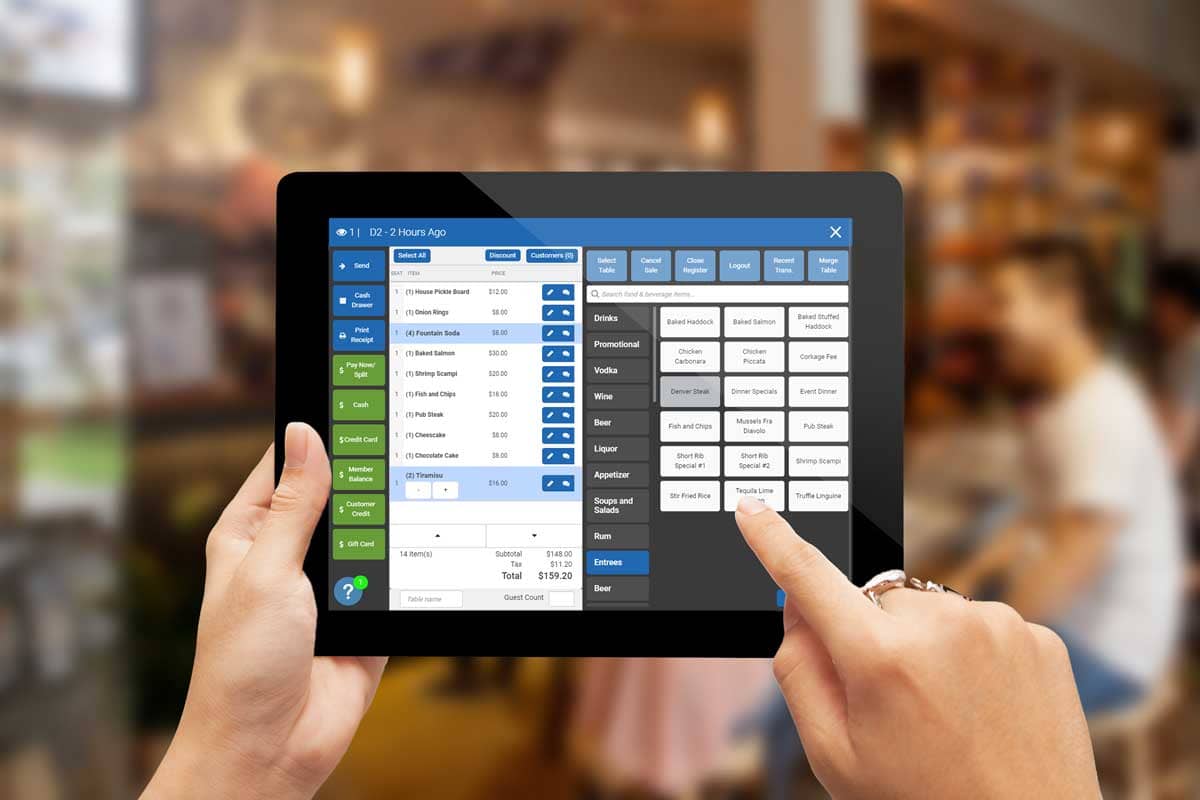 F&B software built with tablets