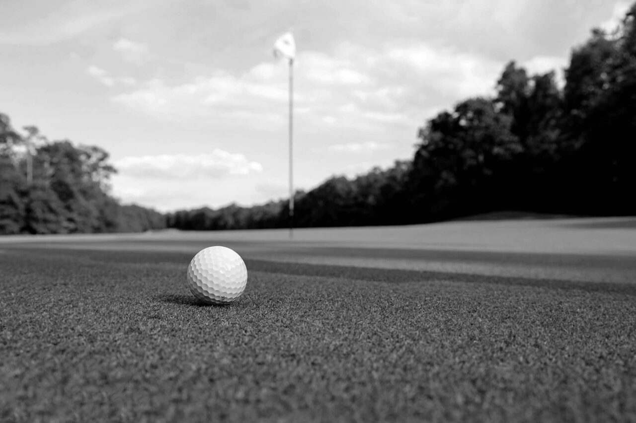 golf ball on the green
