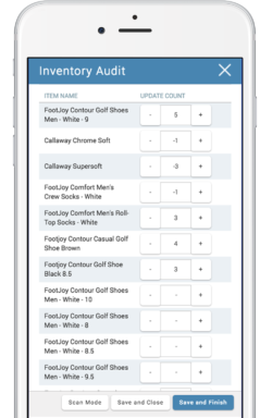 inventory audit on mobile phone