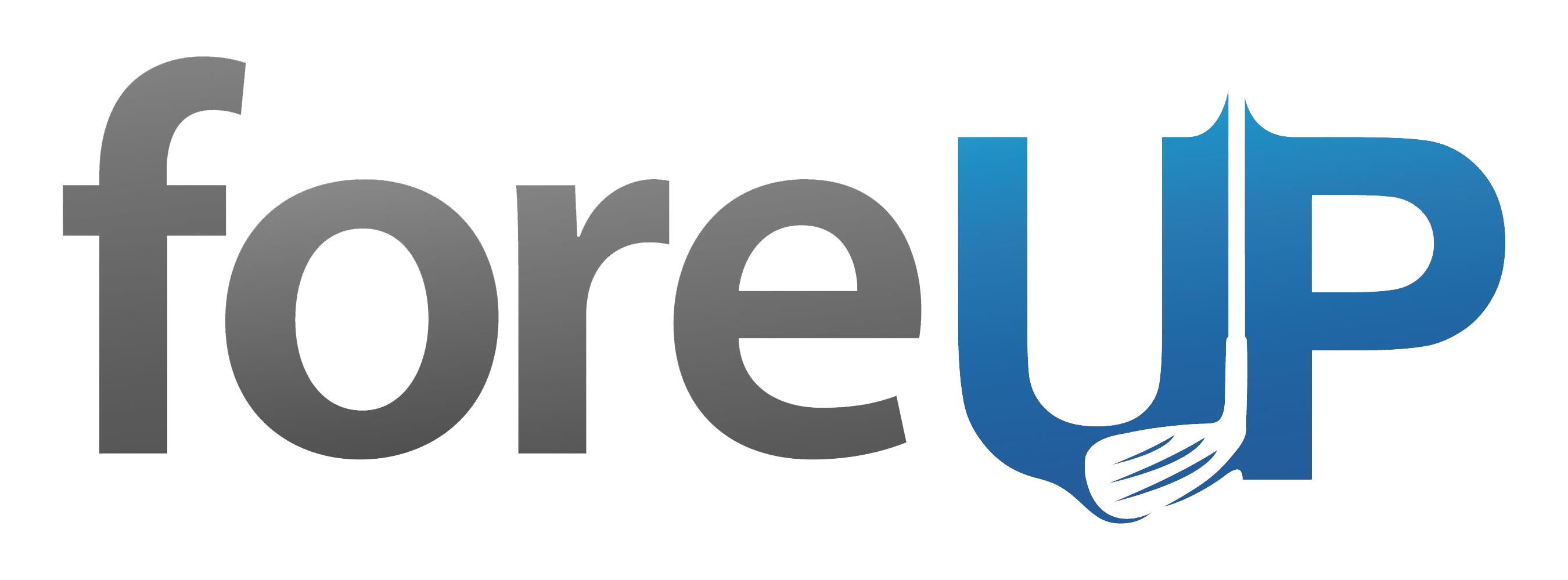 foreUP golf software full logo in gray and blue